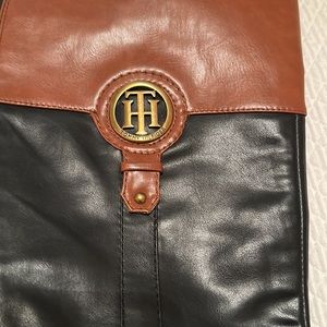 Tommy Hilfiger knee length black/tan size 9 1/2M